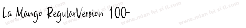 La Mango RegularVersion 100字体转换